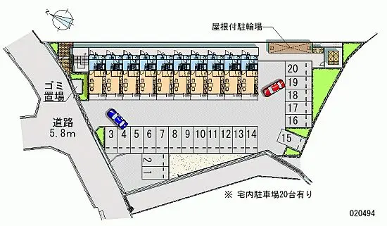 ★手数料０円★泉佐野市笠松　月極駐車場（LP）